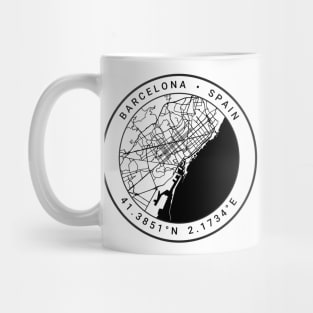 Barcelona Map Mug